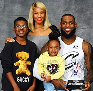 LeBron with Family